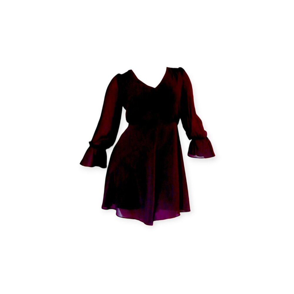 💜 Vince Camuto Purple Chiffon Mini Dress --  Deep Purple Dreams 💜